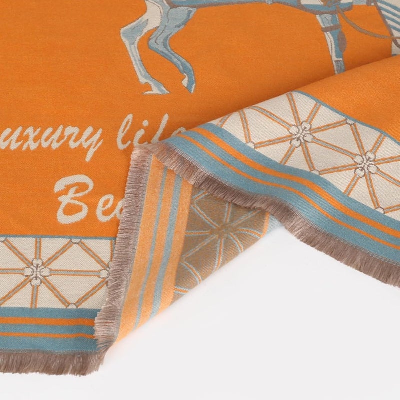 EXTREE Scarfs for Women Pashmina Silky Shawl Wrap for Evening Dressing Blanket Open Front Poncho Cape - Image 4